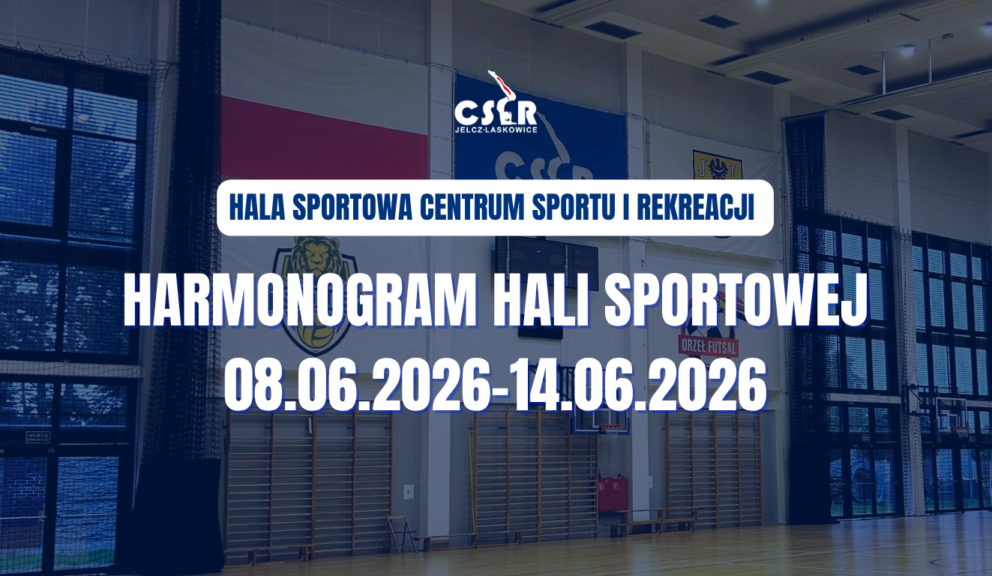 Harmonogram wynajmów Hali sportowej 08.06.2026-14.06.2026