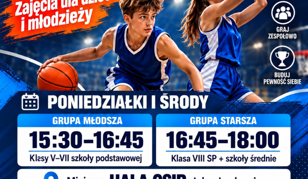 Koszykówka dla dzieci i młodzieży – nowe zajęcia od października!